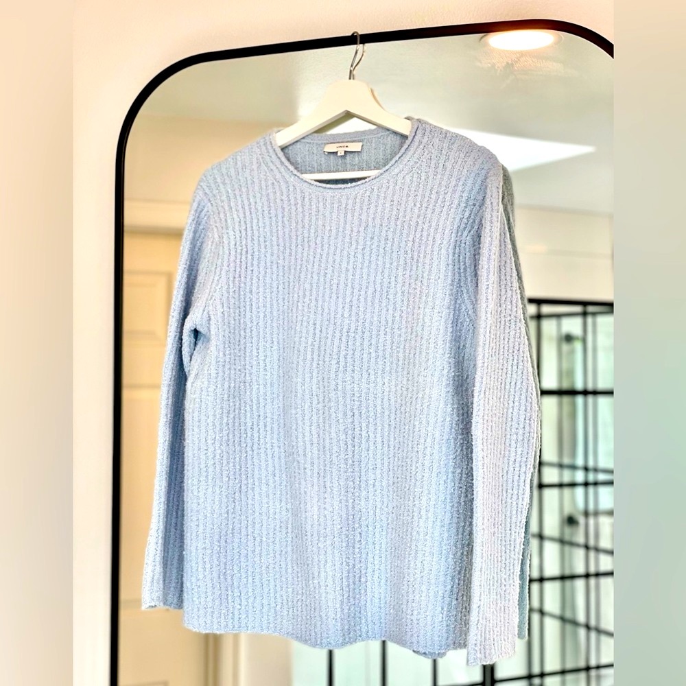 Vince Light Blue Textured Tunic